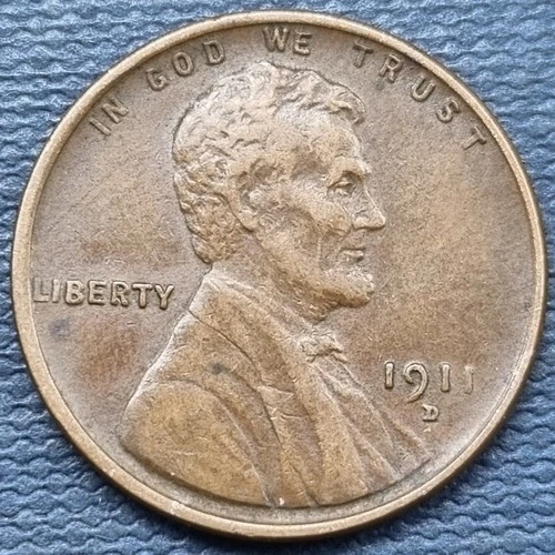 1911 D Lincoln Wheat Cent 1c Higher Grade XF - AU #95347