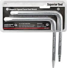 Superior Tool 3765 - Universal Stepped & Tapered Faucet Seat Wrench Set