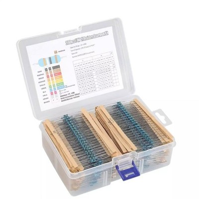 2600Pcs Resistors Assortment Kits 1/4 Watt Metal Film Resistors Easy to Use