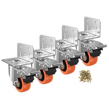 2inch L-Shaped Caster Wheels, Side Mount Casters Set of 4, Heavy Duty Casters...