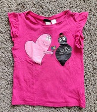 T-Shirt 122/128, pink, H&M, Barbapapa, Barbamama. 100% Baumwolle.