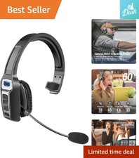 Comfortable Bluetooth Headset - AI Noise Cancellation, 30 Feet Wireless Range