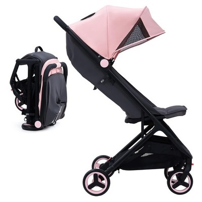 Lightweight Infant Stroller with 5-Point Harness & Basket, Perfect for Newborn