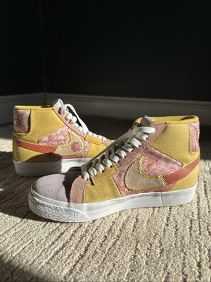 Nike SB Zoom Blazer Mid Floral Paisley Sanded Gold  Size 5