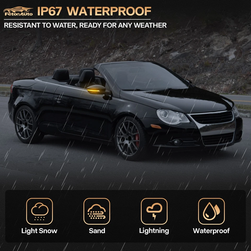 Luz de señal de giro LED de espejo dinámico para VW Passat B7 CC Scirocco MK3 Jetta MK6 Foto 4 de 4