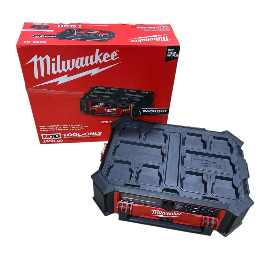Milwaukee (2950-20) M18 PACKOUT AM/FM Radio/Altavoz con Cargador Incorporado Foto 2 de 4
