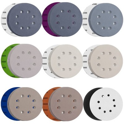 80pcs 5 inch 8 Hole Sanding Discs Hook and Loop 1500/2000/2500/3000/4000/5000...
