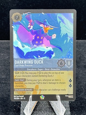 #ad #ad Disney Lorcana Winterspell Darkwing Duck Cool Under Pressure #192 Cold Foil M NM $6.99