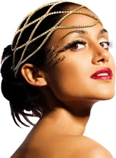 1920S Flapper Headpiece for Women Roaring 20S Great Gatsby Accessories Crystal R