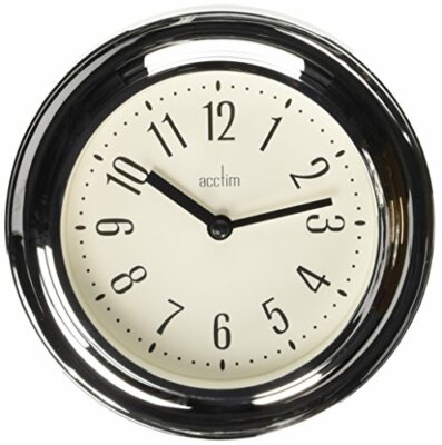 Orologio Da Parete Acctim Riva - Cromato - Diametro 175mm - Movimento Al Quarzo - Moderno