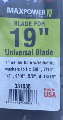 3 MAXPOWER Precision 19  Universal Cutting Blade 331035 1  Center Hole w/Reducer