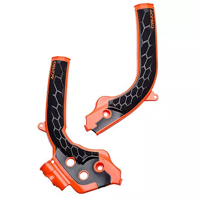 Acerbis X-Grip Frame Guards 16 KTM Orange/Black for Husqvarna FX