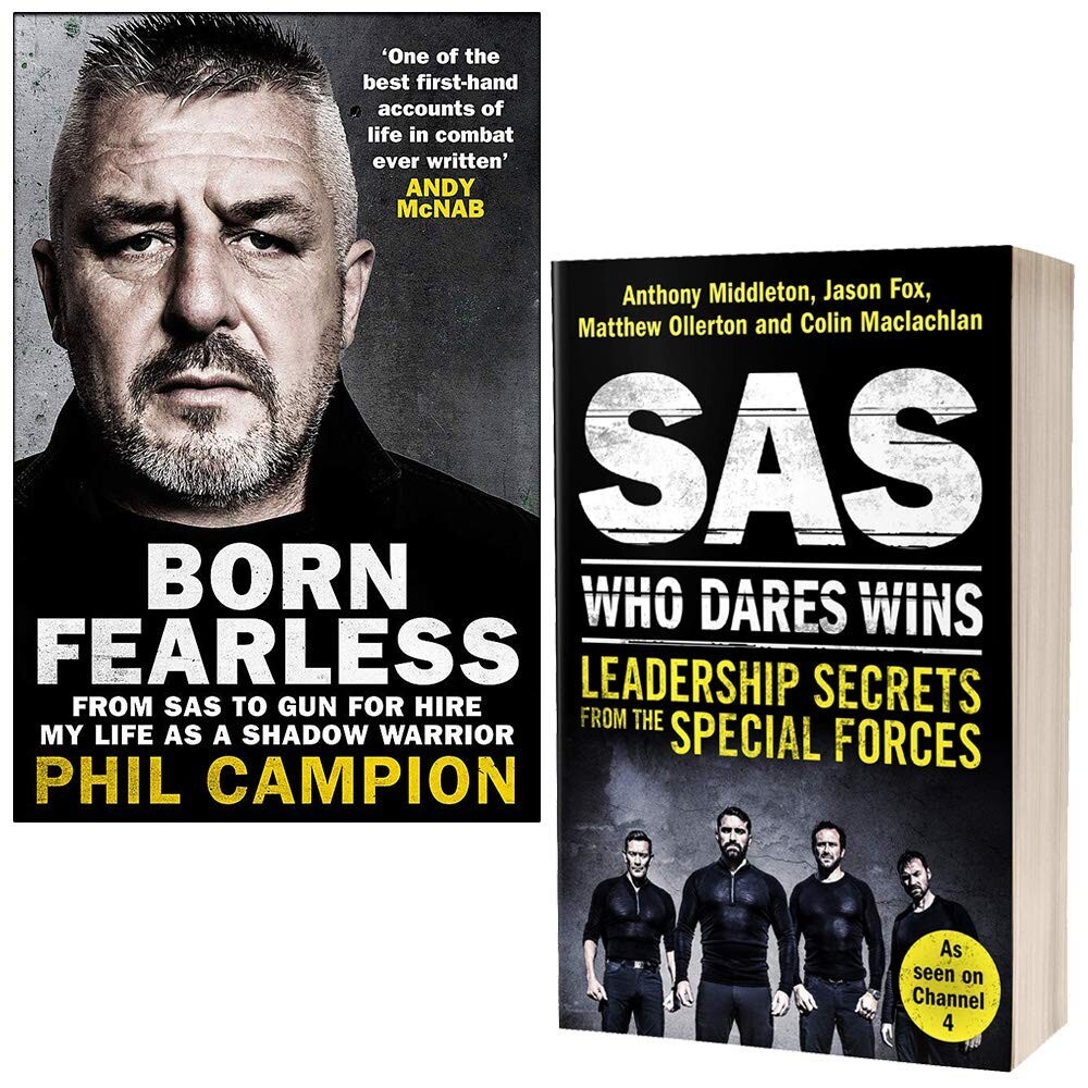 Born Fearless & SAS Who Dares Wins Leadership 2 Books Collection Set PB NEW
