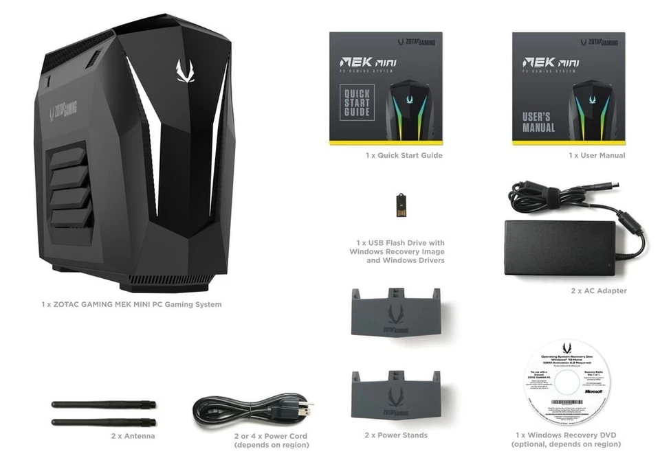 ZOTAC MEK MINI Gaming PC Intel Core i5 16GB 1TB GeForce RTX 2060 SUPER 8GB GDDR6 - Image 3 of 3