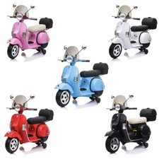 Piaggio Vespa PX 150 Full Moto Elettrica per Bambini 12V Bauletto Paravento MP3