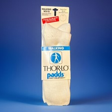 VTG Socks Thorlo Acrylic Walking 10-13 Crew White 90s WX-13 NOS Thor-Lon