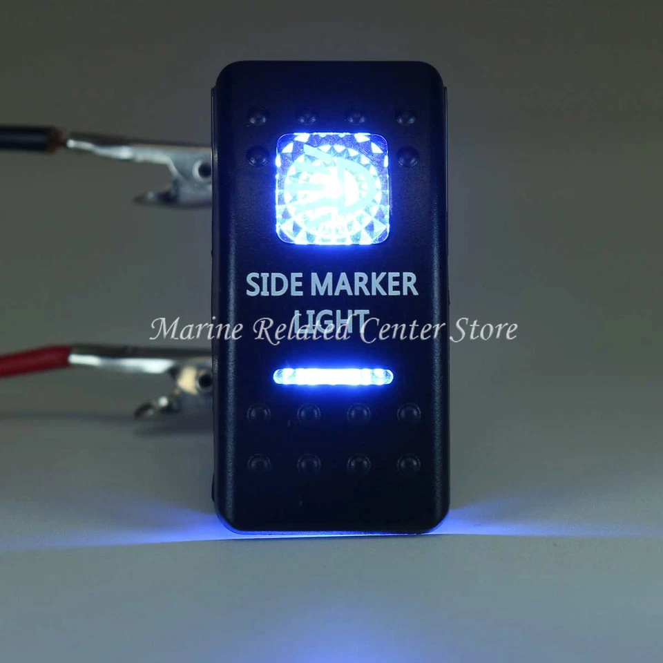 Waterproof Rocker Switch On Off (On) Dual Red LED 12V 24V Boat Car Marine Dash - Image 4 of 4