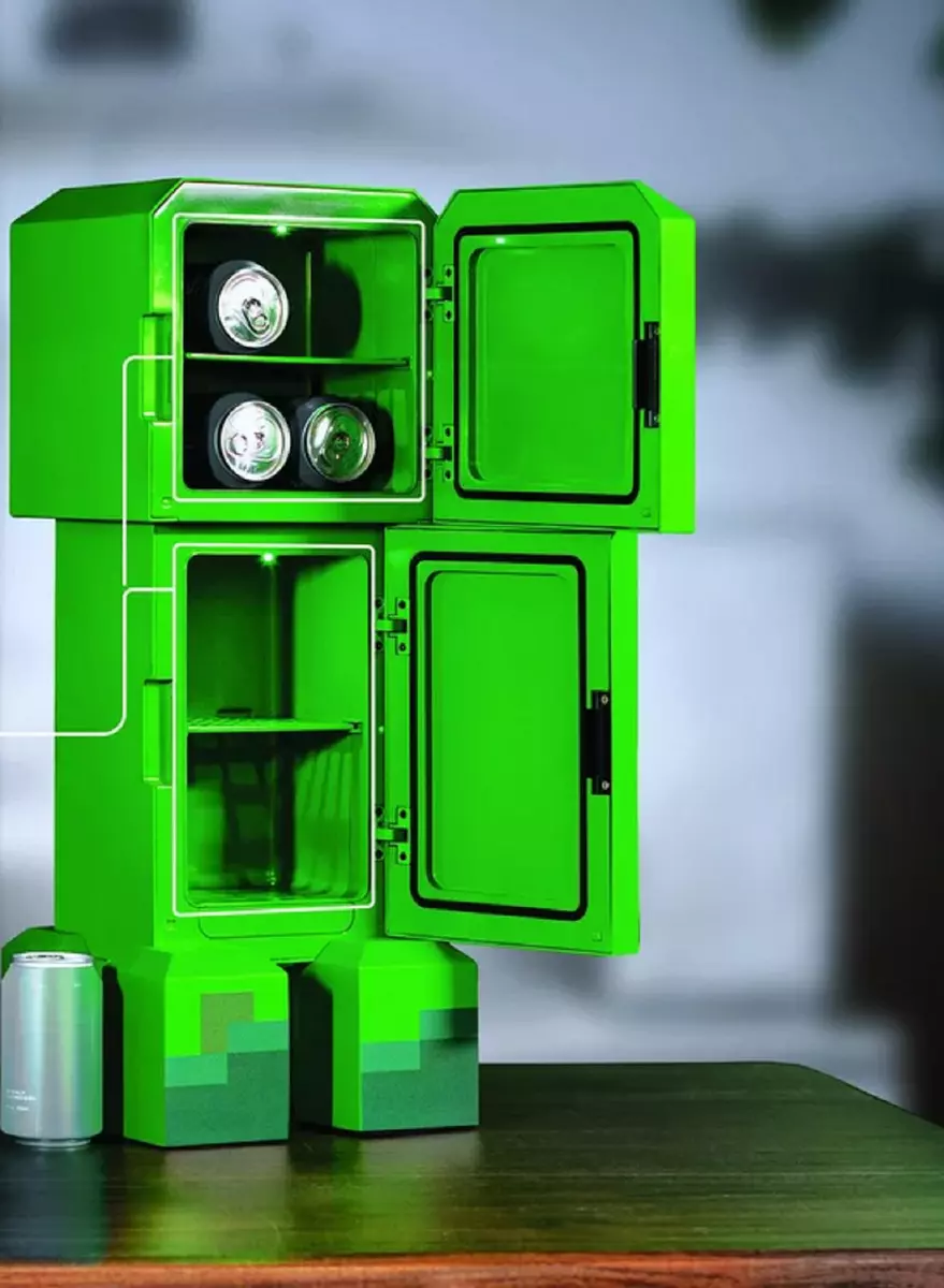 Minecraft Charged Creeper Figural Mini Fridge