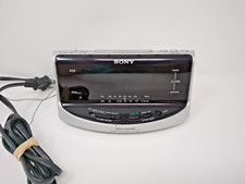 Sony Dream Machine ICF-C492 Digital Alarm Clock AM FM Radio Large Display Silver