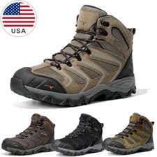 Men's Wide Size Ankle High Waterproof Hiking Boots Backpacking Trekking Shoes