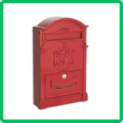 KASART cassetta postale da esterno per la posta delle lettere esterno antica rossa