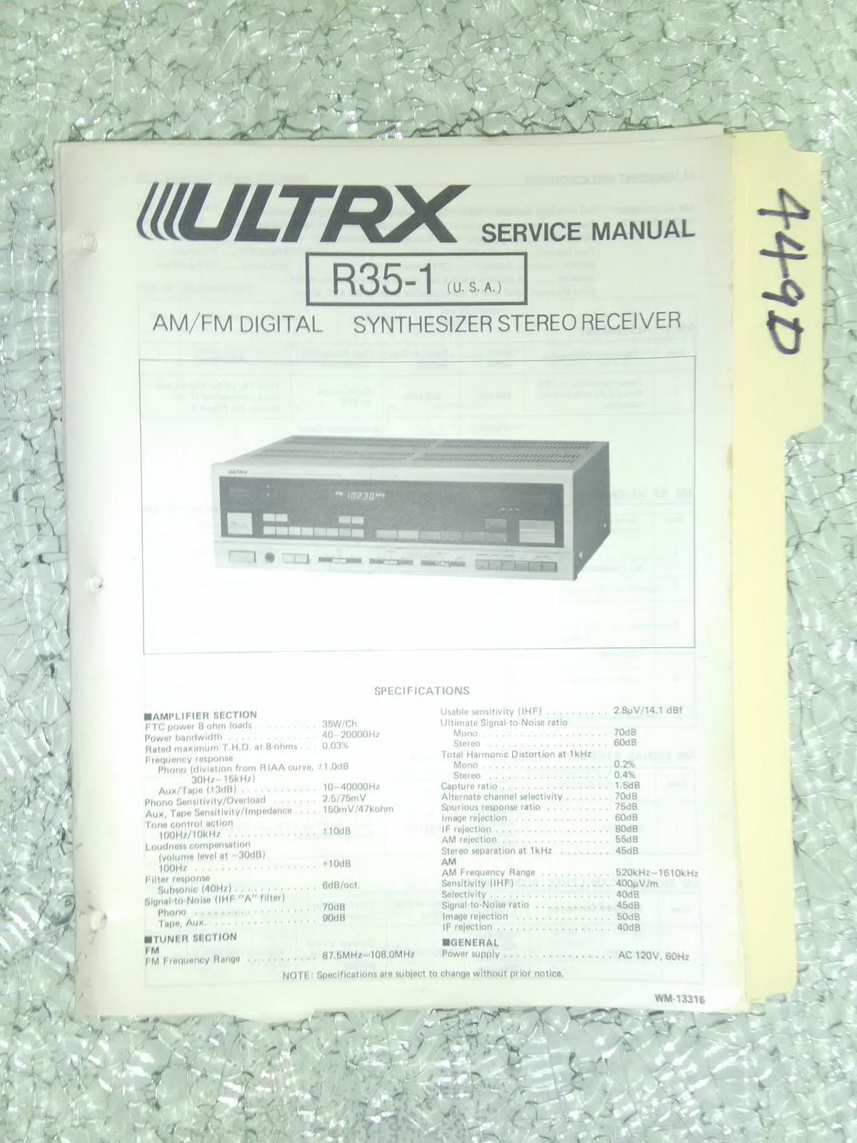 Sanyo r35-1 ultrx service manual original repair book stereo tuner radio