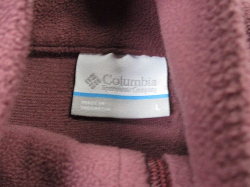 Columbia Jacket Adult L Purple Fleece Outdoors Hiking Lightweight Sweater Womens - Picture 6 of 9