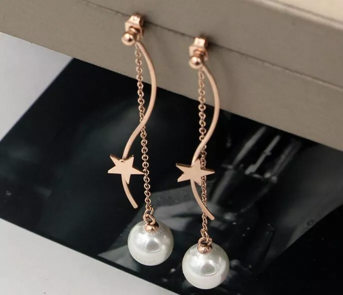 Surgical steel drop earrings sale