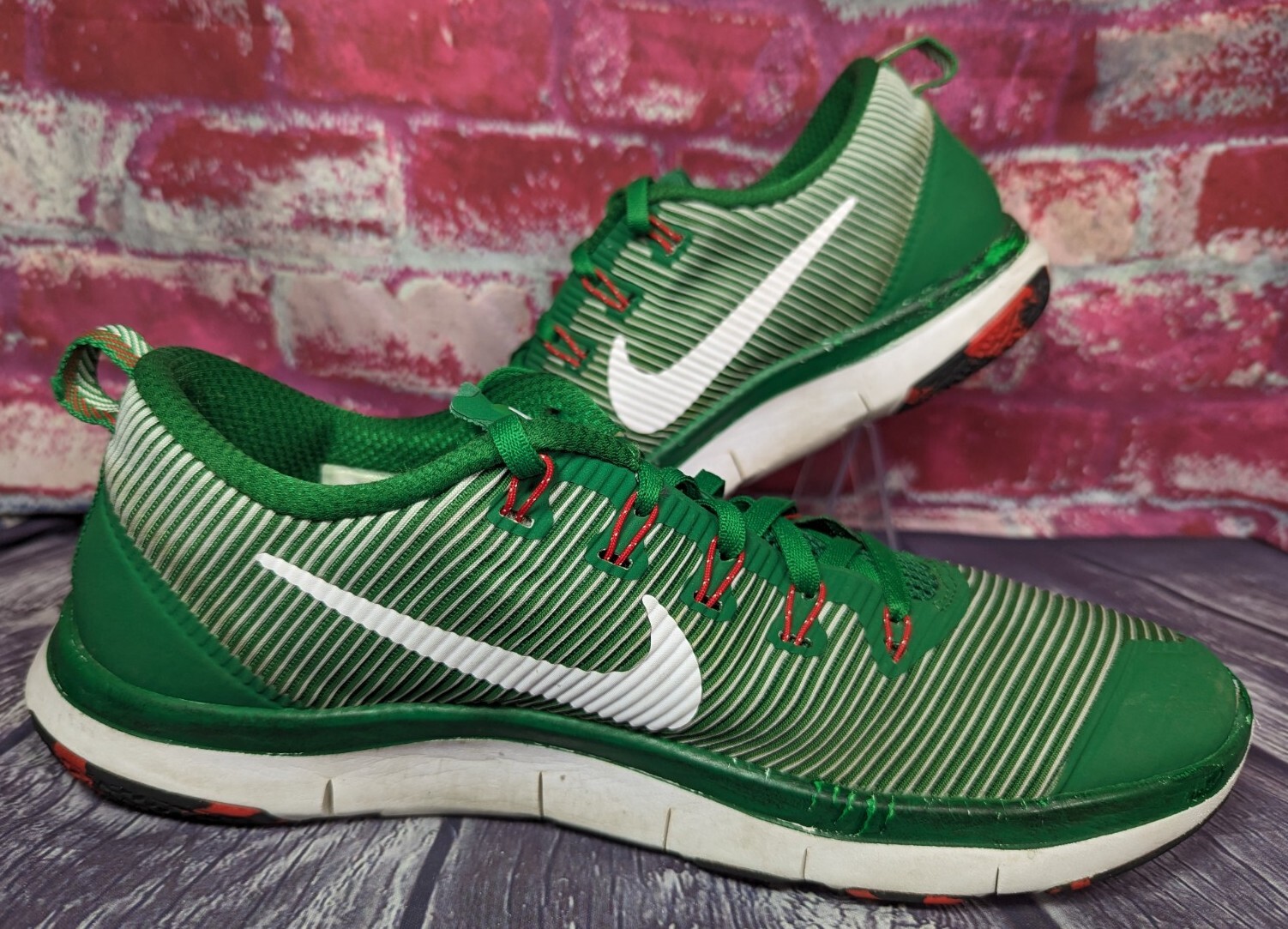 Nike Free Versatility Green Red Training Running Shoes Mexico 833336-316 Mens 11