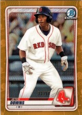2020 Bowman Chrome Prospects Gold Refractors #BCP227 Jeter Downs 33/50 Boston