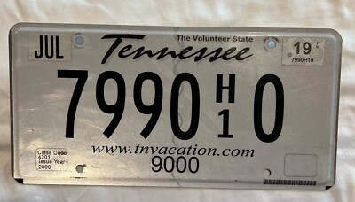 LICENSE PLATE TENNESSEE TRUCK 9000 79900 | eBay