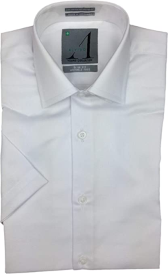 alviso dress shirts Alviso Boys 100% Cotton Non Iron White Shirt - Button Cuff - Slim Fit