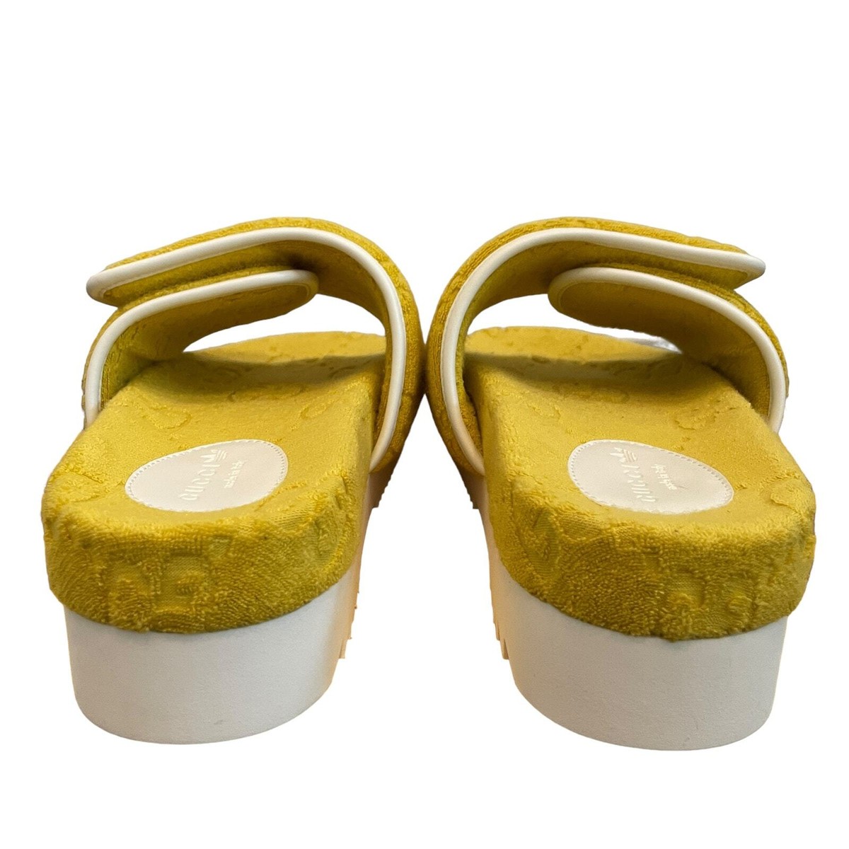 Gucci xadidas【GG Platform Sandal Yellow 】コットンサンダル GUCCI x ADIDAS Women's GG Platform Sandals Yellow Cotton