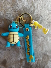 SQUIRTLE "POKEMON"  KEYCHAIN/ BACK PACK CLIP-3D-PVC-NEXT DAY SHIPPING