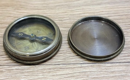 Vintage Collectible Brass Compass Quote Engraved Antique Reproduction Best Gift. - Picture 4 of 7