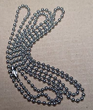 (2) 30 Inch Military Spec Stainless Steel Army Dog Tag 2.4mm Ball Chain Set of 2