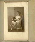 Old Vintage B/W Photo Young Child with Teddy Bear Boston Kindergraph