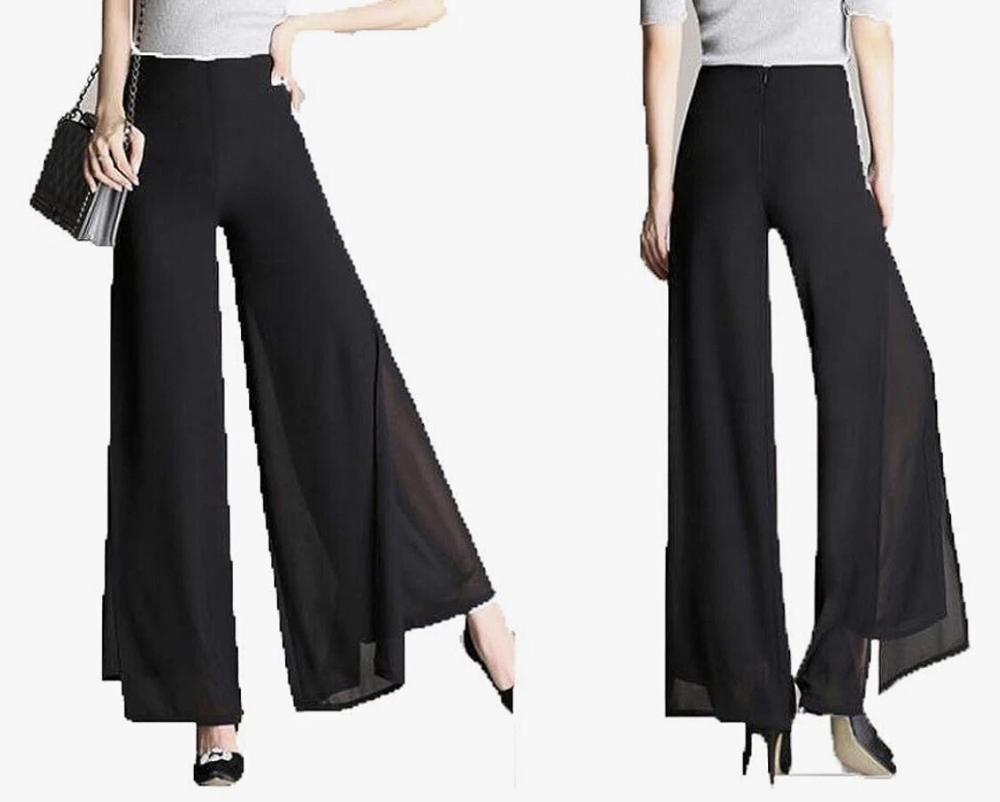 Black chiffon sale palazzo pants