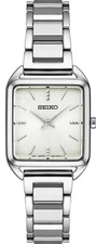 Seiko Essentials Collection Rectangular Silver Dial Womens Watch SWR073