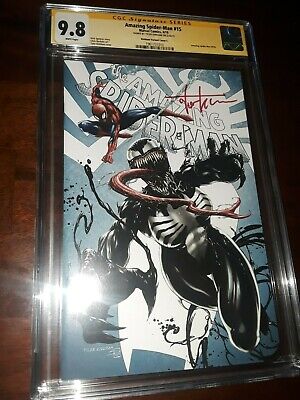 AMAZING SPIDERMAN 15 TYLER KIRKHAM A SPIDER-GWEN SIGNED with COA VARIANT NM