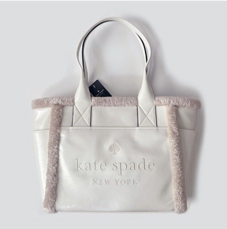 【特価セール】Kate Spade faux shearling tote バッグ Kate Spade New York Jett Faux Shearling Small Tote KE516 NWT