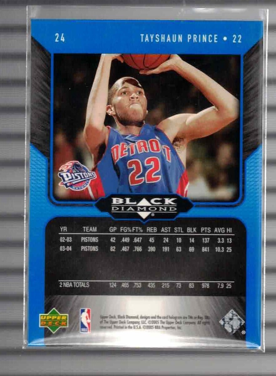 Tayshaun Prince 2004-05 Upper Deck Black Diamond Detroit Pistons