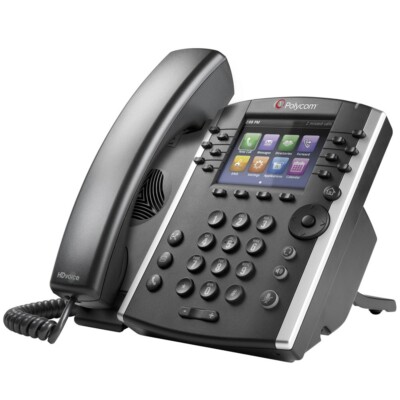 NEU POLYCOM VVX 400 IP TELEFON SKYPE FÜR GESCHÄFT, POE (2200-46157-019)