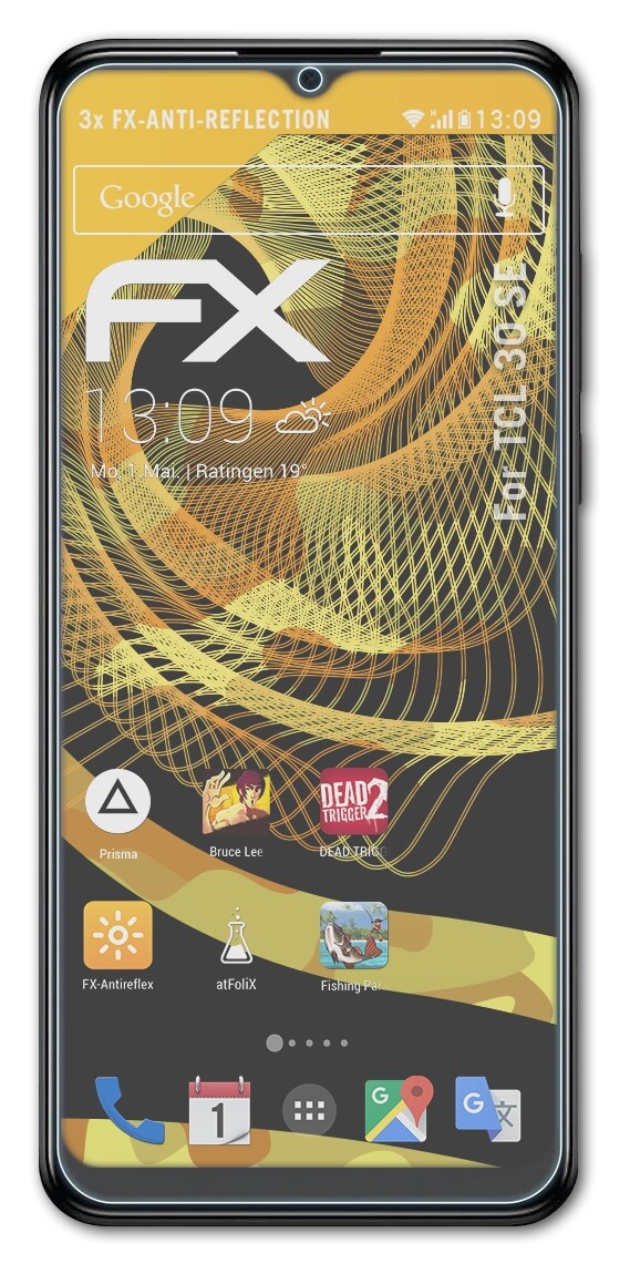 Protecteur D'écran AtFoliX Pour TCL 304 - 3 Films Mat Anti-choc, Made In Germany
