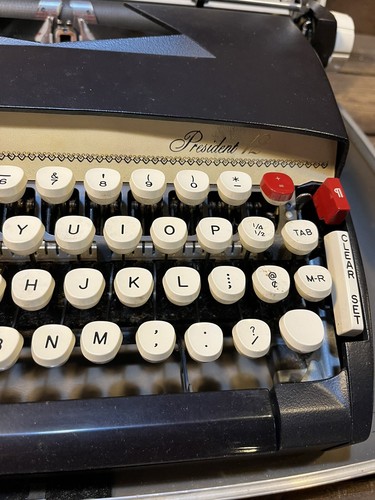 Vintage Sears Presidential 12 Portable Typewriter with Case Old Business Paper - Picture 4 of 12