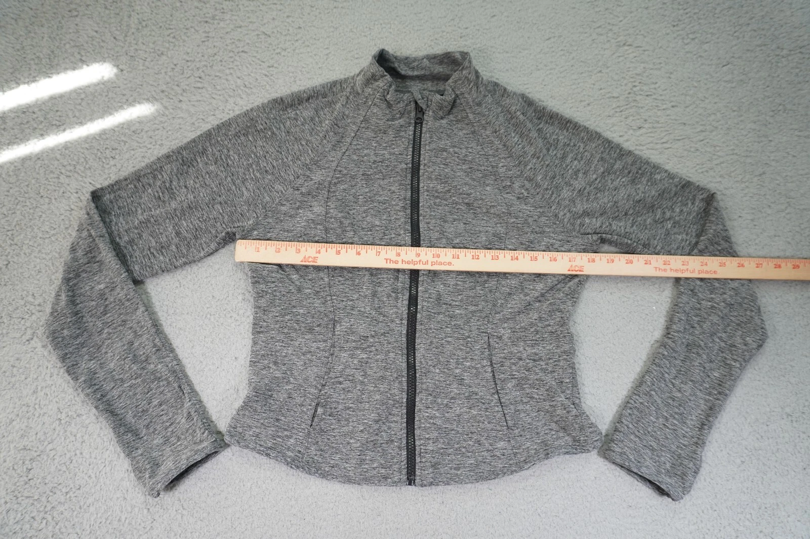 yogalicious lux long sleeve mock neck full zip sweatshirt