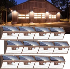 Solar Lights Outdoor Waterproof [12 Packs/140 Leds], 3 Lighting Modes Solar Moti