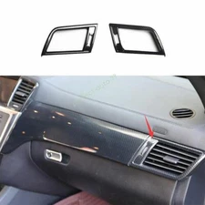 For Benz GLE 2016-2019 Console Dash AC L&R Air Outlet Vent Trim Carbon Fiber