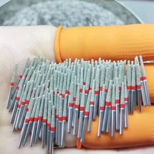 Wholesale FG  Diamond Burs Taper Round End Red Fine Grit TR-26F 100 PCS