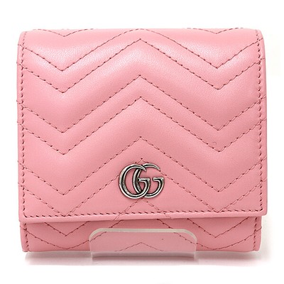 Gucci Gg Marmont Card Case Wallet Coin Bill Holder Chevron
